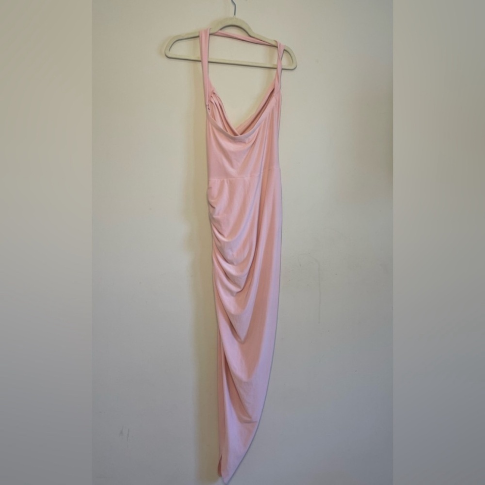 Norma Kamali Cayla Side Drape Gown Pink - Picture 7 of 8